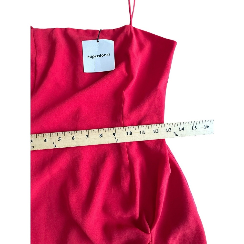 REVOLVE Superdown Syrus Slit Mini Dress Small Cherry Red Date Night #AA11-1 - Picture 5 of 11